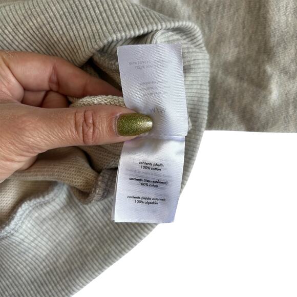 WeWoreWhat Revolve Half Zip Heather Gray Fleece Cropped Hoodie Size Medium NWT - Picture 6 of 8